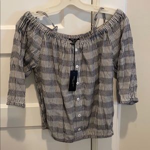 Romeo+Juliet off the shoulder button front top NWT